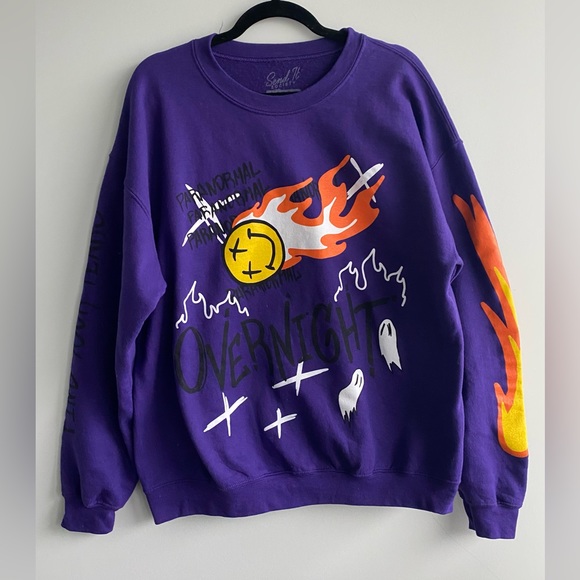 Send It Society Purple Overnight Crewneck - Picture 1 of 2